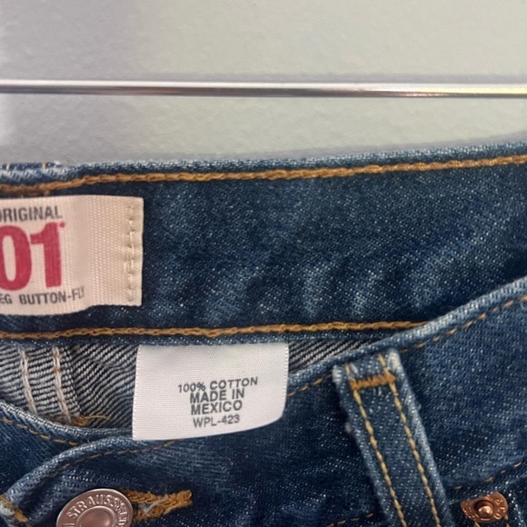 Levi’s 501 XX Dark Wash Straight Leg Button Fly Jeans 36x32 - Picture 4 of 6